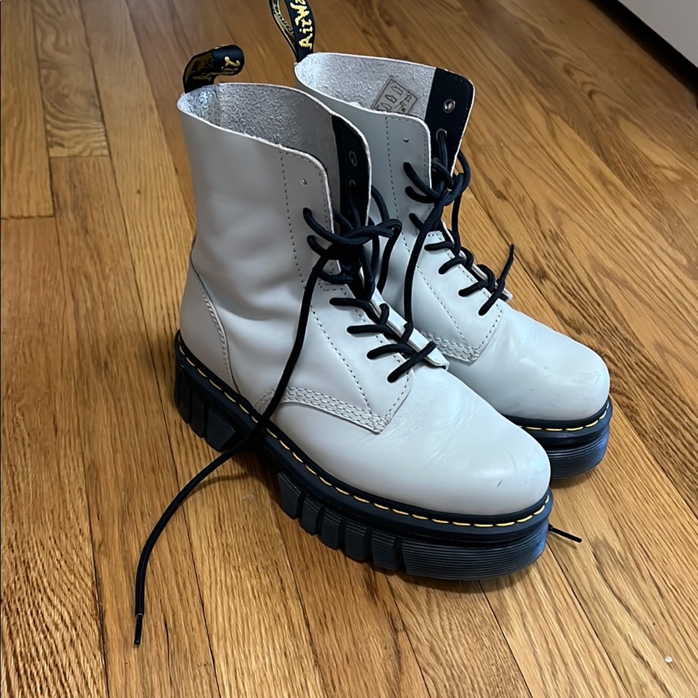 Dr. Martens Audrick Platform Boots in stone
